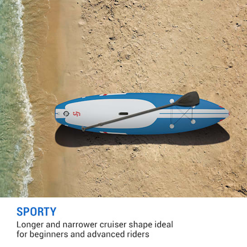 Afbeelding laden in galerijviewer, Abi capital sports sup board lanikai cruiser 9'8 blue stripes