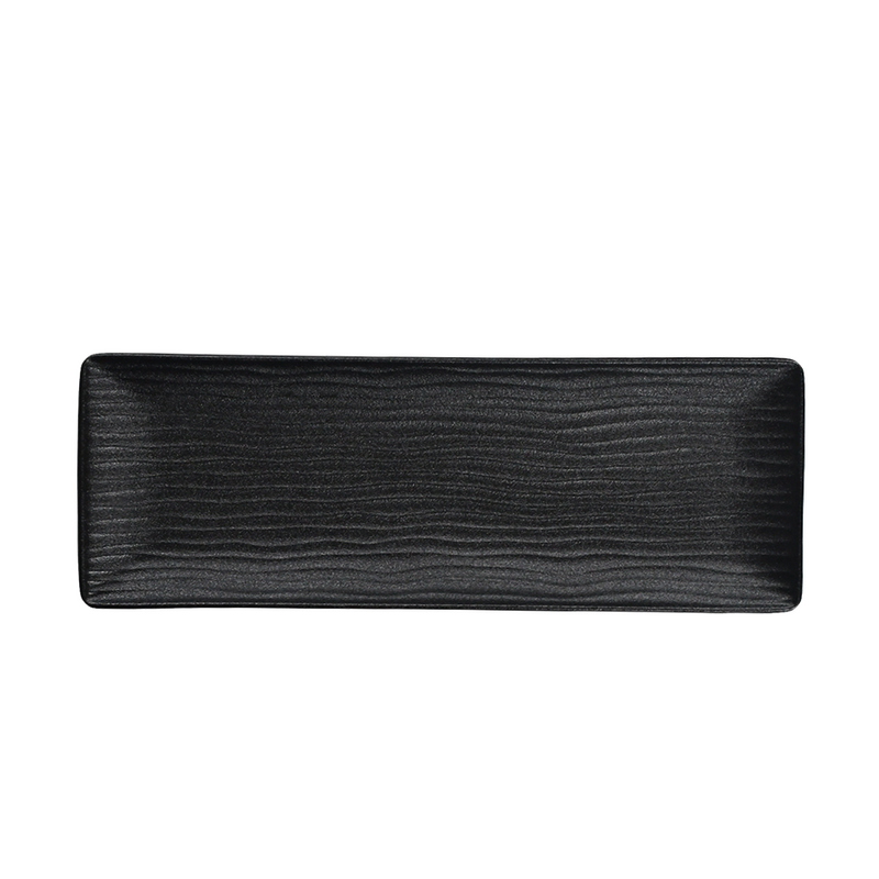 Cargue la imagen en el visor de la galería, Cark serveerschaal ripple black 31x11cm