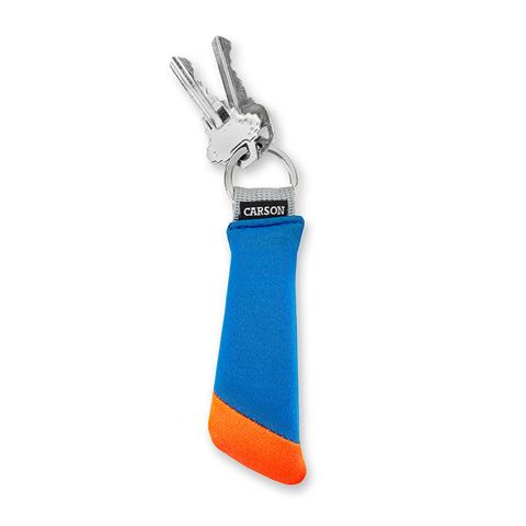 Load image into Gallery viewer, Carson drijvende sleutelhanger voor 3 sleutels - blauw oranje