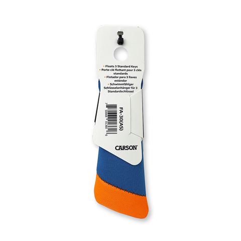 Load image into Gallery viewer, Carson drijvende sleutelhanger voor 3 sleutels - blauw oranje