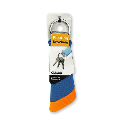 Load image into Gallery viewer, Carson drijvende sleutelhanger voor 3 sleutels - blauw oranje