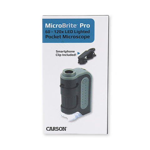 Load image into Gallery viewer, Carson handmicroscoop mm-350 microbrite plus 60-120x met smartphone adapter