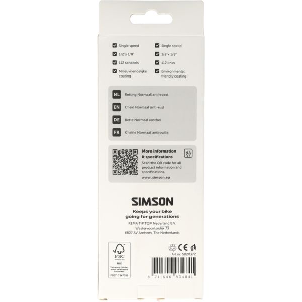 Afbeelding laden in galerijviewer, Simson ketting normaal anti-roest