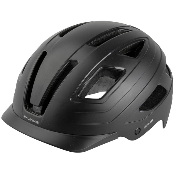 M-wave urban helm met licht maat l 59-61 cm zwart
