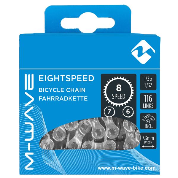 Chargez l'image dans la visionneuse de la galerie, M-Wave Ketting 1 2 x 3 32 inch 116 schakels 6 7 8S zilver