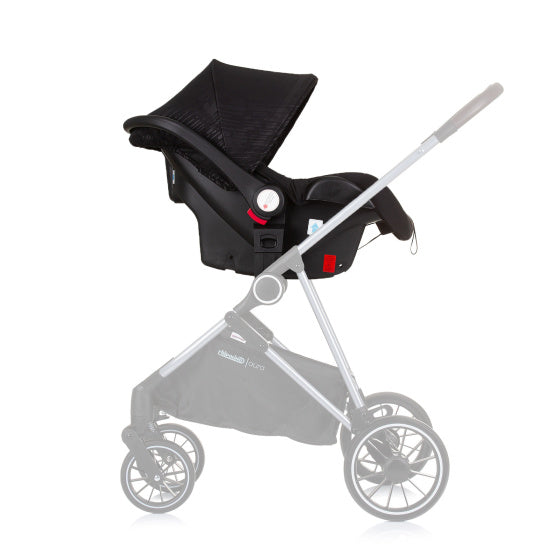 Load image into Gallery viewer, Chipolino aura autostoel met adapters 40-85 cm groep 0+ obsidian zwart