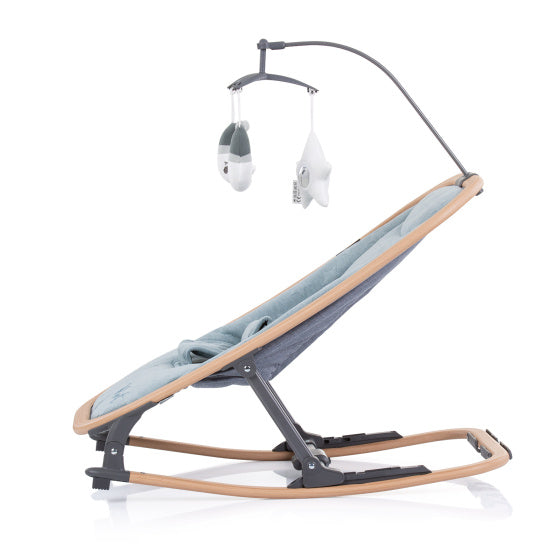 Load image into Gallery viewer, Chipolino Velvet Opvouwbare Wipstoel met Mobiel Sky Wood