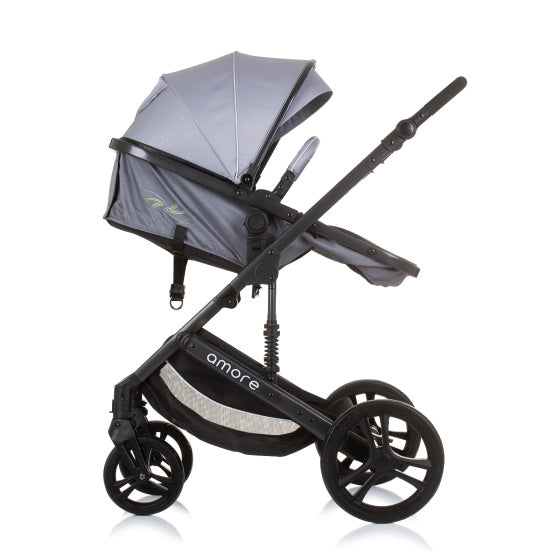 Load image into Gallery viewer, Chipolino Amore Opvouwbare 3-in-1 Kinderwagen met Luiertas Ash Grey