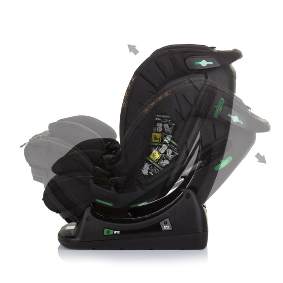 Load image into Gallery viewer, Chipolino aviato autostoel i-size 40-150 cm groep 0+, 1, 2 én 3 obsidian zwart