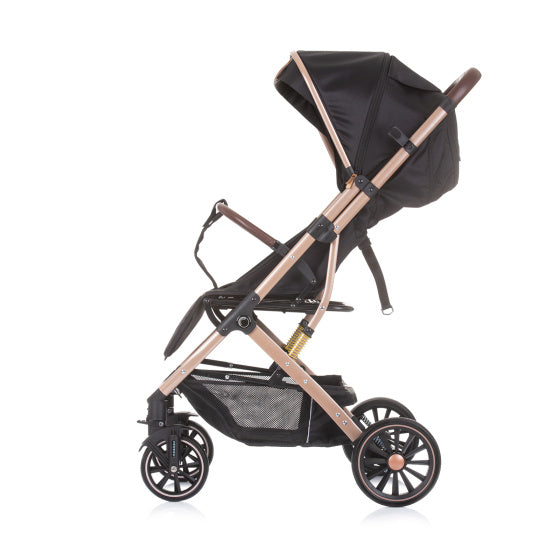 Load image into Gallery viewer, Chipolino combo opvouwbare buggy met voetenhoes ebony zwart beige