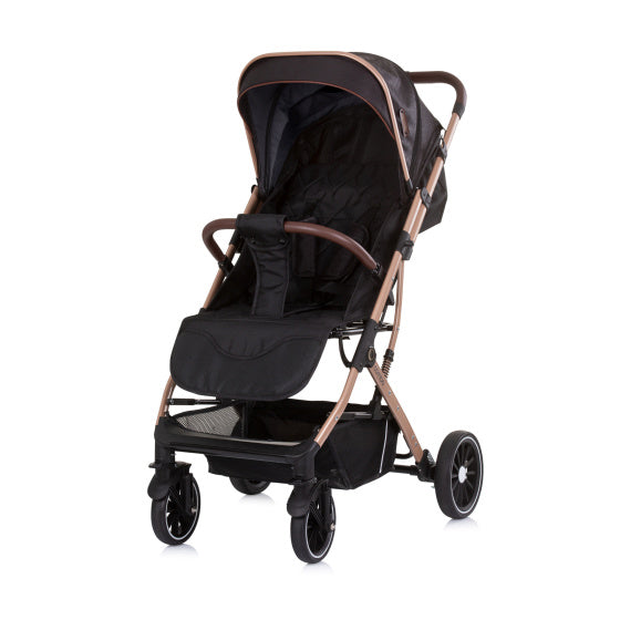 Load image into Gallery viewer, Chipolino combo opvouwbare buggy met voetenhoes obsidian gold zwart