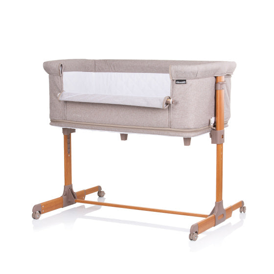 Load image into Gallery viewer, Chipolino Mommy 'N Me Co-sleeper Box Beige Wood