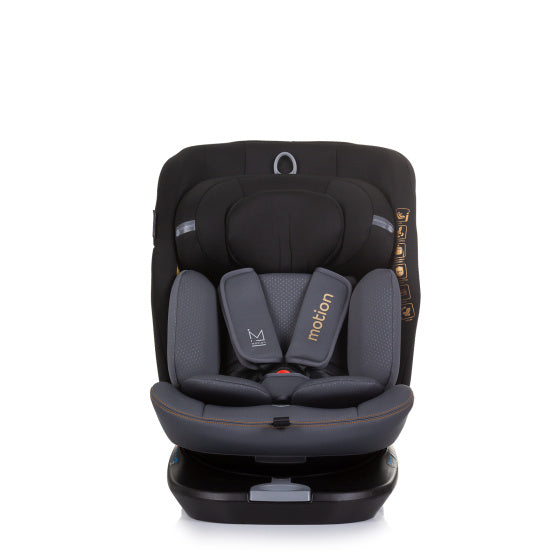 Load image into Gallery viewer, Chipolino autostoel i-size 40-150 cm isofix 360° obsidian zwart grijs