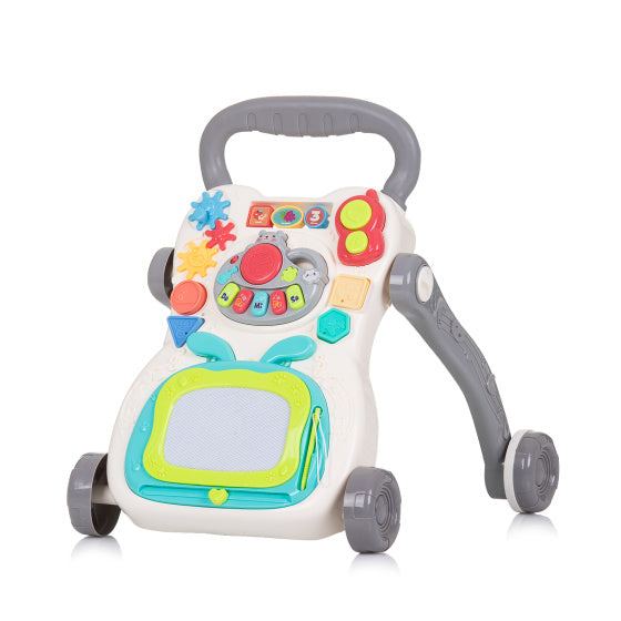 Load image into Gallery viewer, Chipolino Funny Game Loopwagen met Piano, Telefoon Tekenbord Grijs