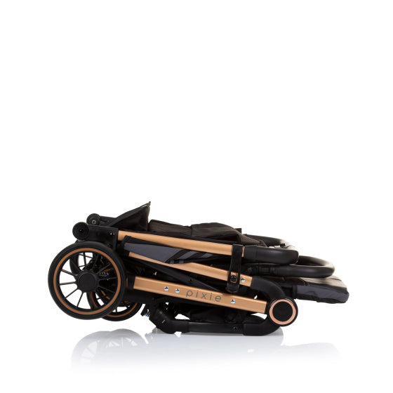 Load image into Gallery viewer, Chipolino pixie opvouwbare buggy obsidian gold zwart