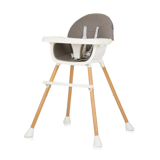 Load image into Gallery viewer, Chipolino rio 2-in-1 kinderstoel met eetblad zitkussen graphite grijs wit
