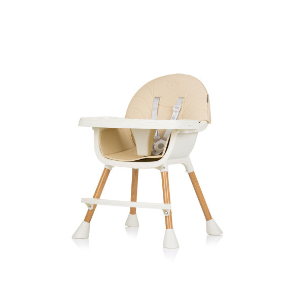 Load image into Gallery viewer, Chipolino rio 2-in-1 kinderstoel met eetblad zitkussen sand wit
