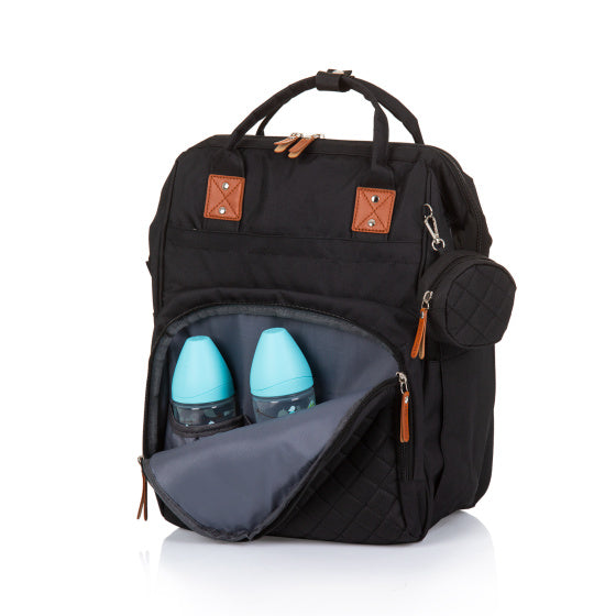 Load image into Gallery viewer, Chipolino Rugzak Luiertas met Extra veel Opslagruimte Obsidian Zwart