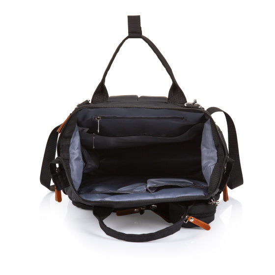 Load image into Gallery viewer, Chipolino Rugzak Luiertas met Extra veel Opslagruimte Obsidian Zwart