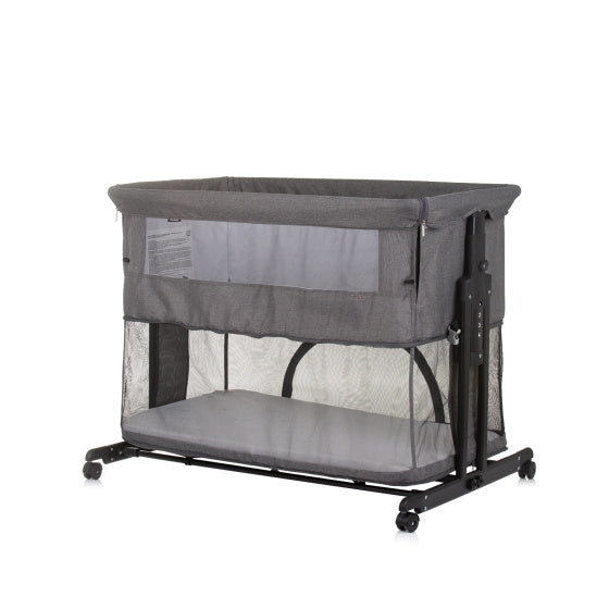 Load image into Gallery viewer, Chipolino zen co-sleeper box met klamboe granite grijs