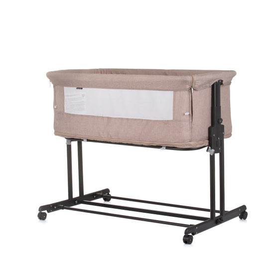 Load image into Gallery viewer, Chipolino zen co-sleeper box met klamboe macadamia beige