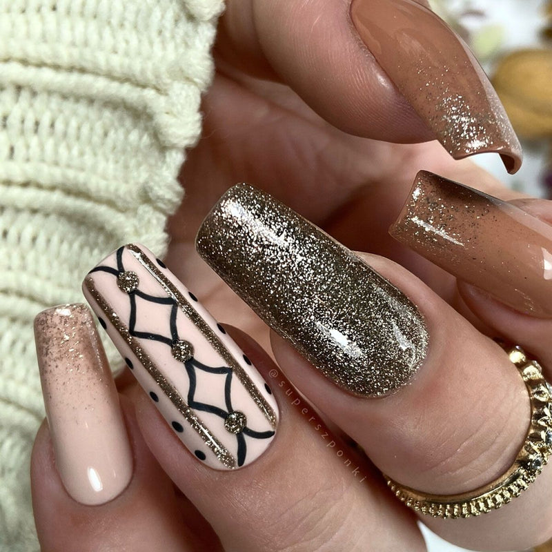 Load image into Gallery viewer, Claresa uv led gellak 5ml full glitter 2 bronze