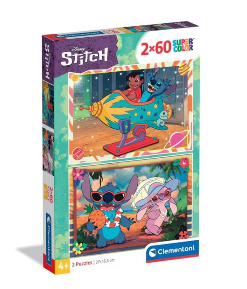 Load image into Gallery viewer, Clementoni puzzel 2x60pcs stitch