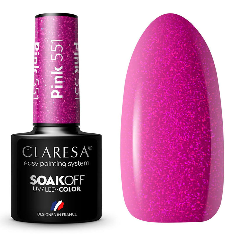 Afbeelding laden in galerijviewer, Claresa uv led gellak 5ml pink 551 classic look