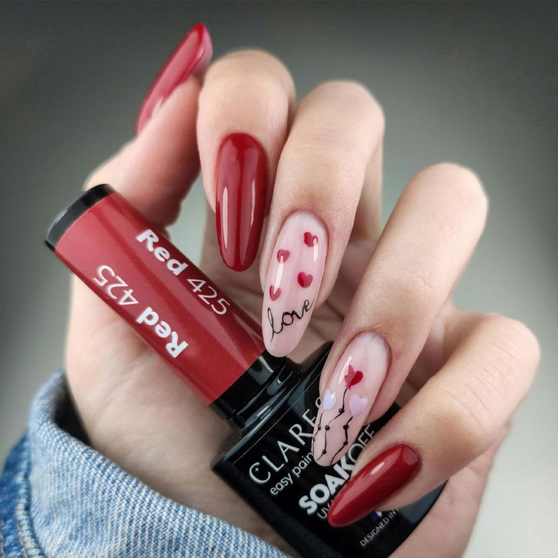Load image into Gallery viewer, Claresa uv led gellak 5ml red 425 rainbow explosion