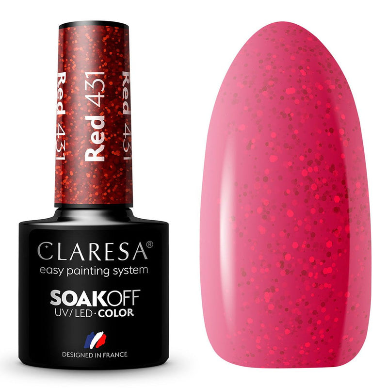 Afbeelding laden in galerijviewer, Claresa uv led gellak 5ml red 431 warm feelings