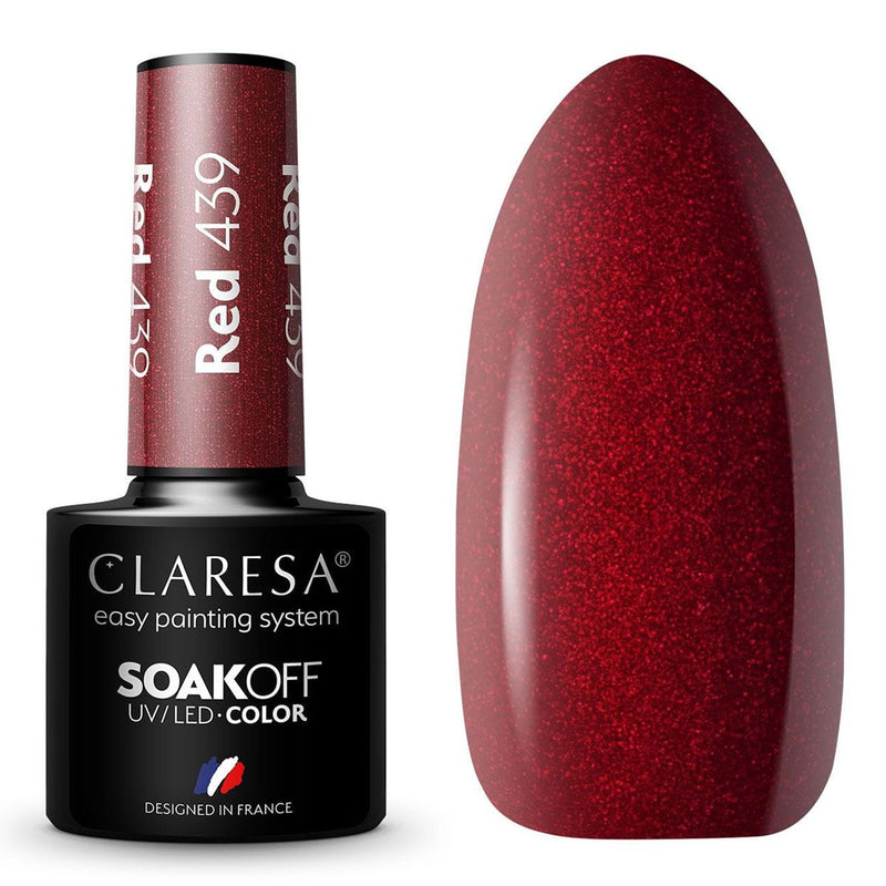 Afbeelding laden in galerijviewer, Claresa uv led gellak 5ml red 439 warm feelings