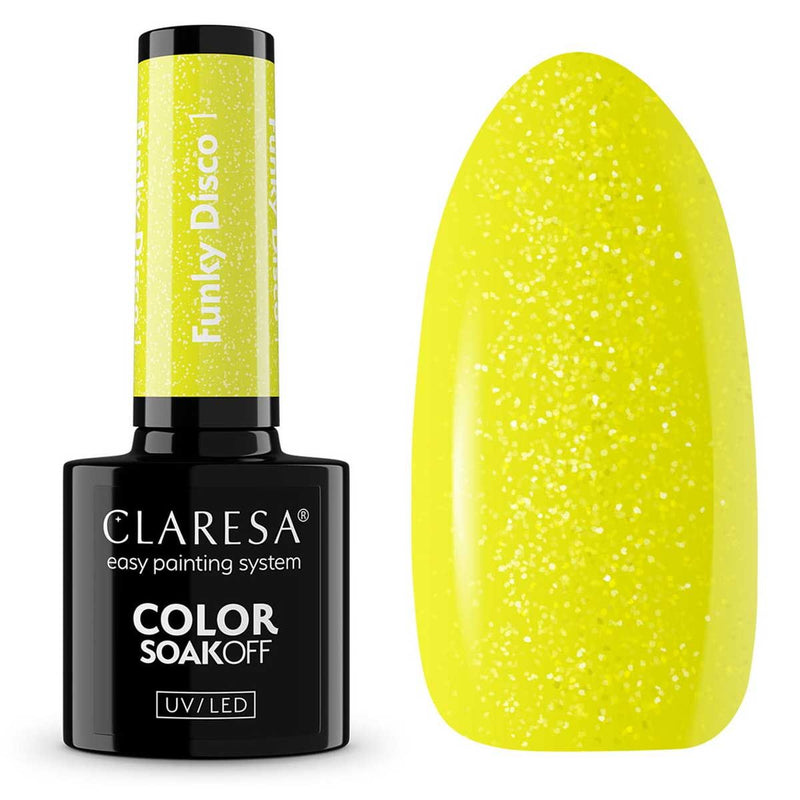 Load image into Gallery viewer, Claresa uv led gellak 5ml funky disco 1 yellow groove