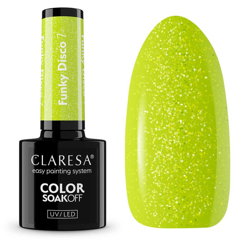 Load image into Gallery viewer, Claresa uv led gellak 5ml funky disco 7 lime light