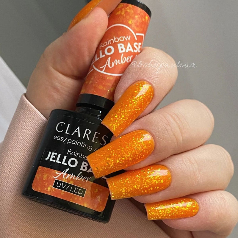 Load image into Gallery viewer, Claresa rainbow jello base coat amber 5ml