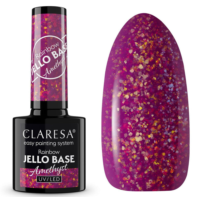 Load image into Gallery viewer, Claresa rainbow jello base coat amethyst 5ml