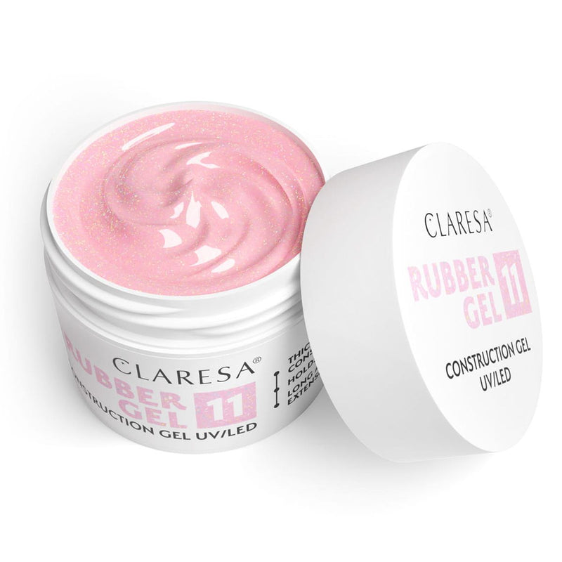 Afbeelding laden in galerijviewer, Claresa rubber gel 11 sparkle soft pink 12gr.