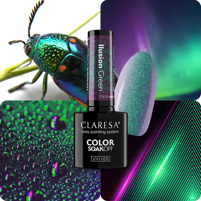 Afbeelding laden in galerijviewer, Claresa uv led gellak 5ml color alchemy - illusion green