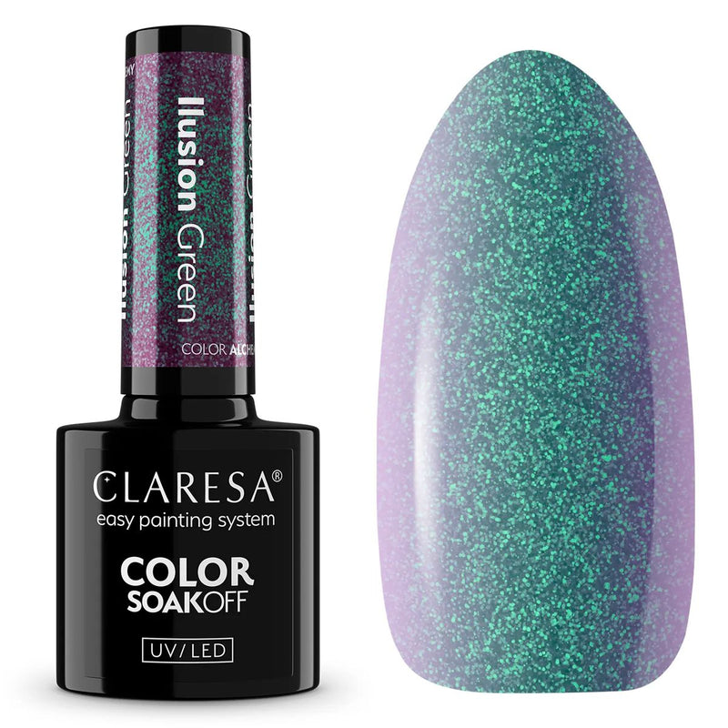Afbeelding laden in galerijviewer, Claresa uv led gellak 5ml color alchemy - illusion green