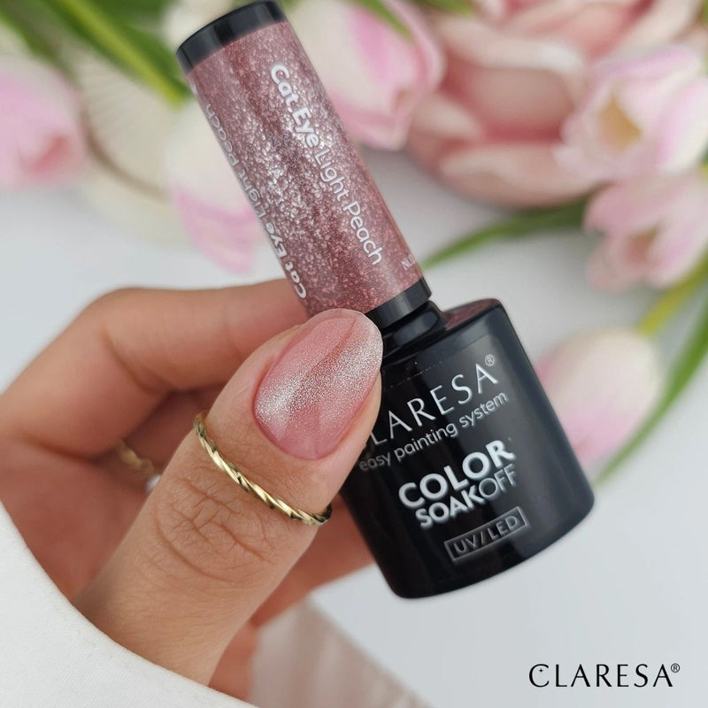 Cargue la imagen en el visor de la galería, Claresa uv led gellak 5ml nude glow - cat eye light peach