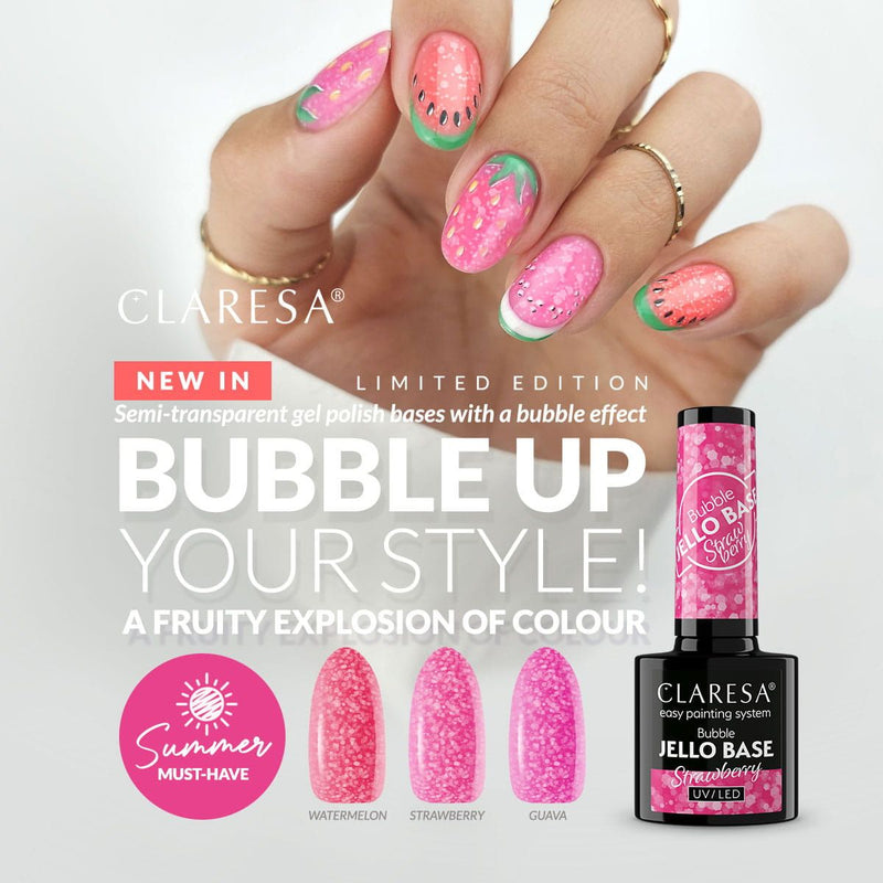 ギャラリービューアに画像をロードする, Claresa bubble jello base coat guava 5ml