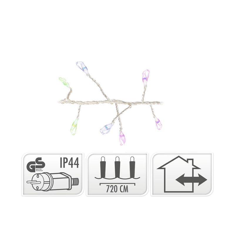 Cargue la imagen en el visor de la galería, Clusterdraad led multicolor 720 leds 720cm