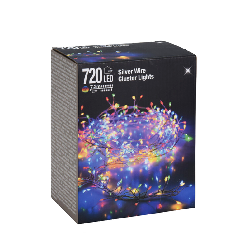 Cargue la imagen en el visor de la galería, Clusterdraad led multicolor 720 leds 720cm