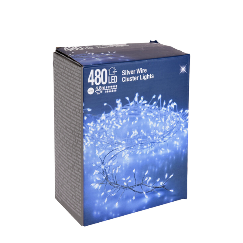 Cargue la imagen en el visor de la galería, Clusterdraad wit 480 leds 480cm