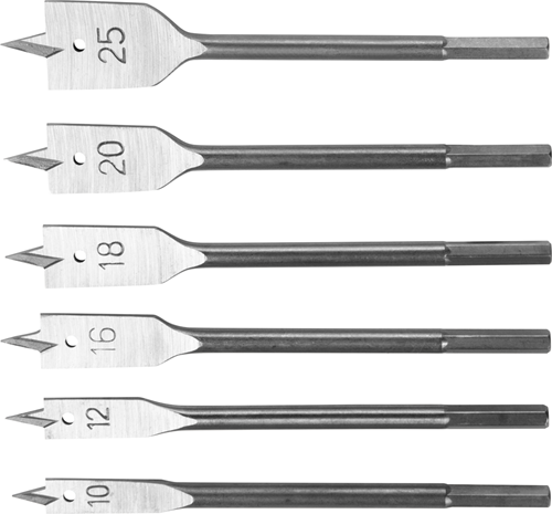 Load image into Gallery viewer, Con:p set houtfrezen 10-25mm 6dlg rood - bp302306