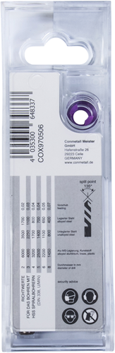 Afbeelding laden in galerijviewer, Connex set cobaltboren 2-8mm 6dlg lila - cox970506
