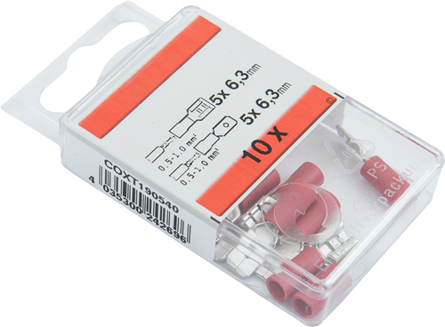 Afbeelding laden in galerijviewer, Connex kabelschoenassortiment 0.5-1mm rood - coxt190540