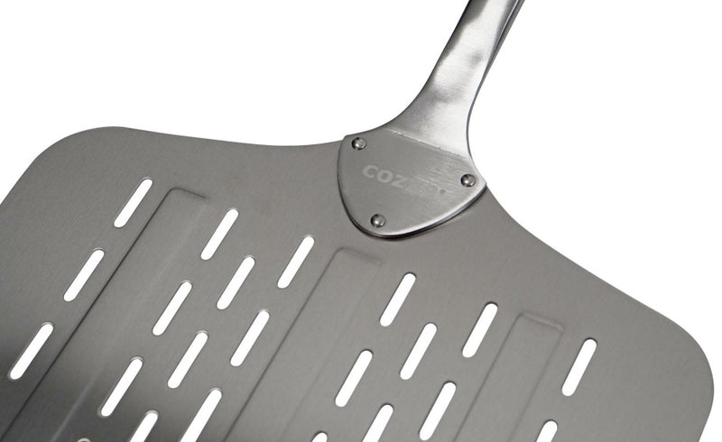 Load image into Gallery viewer, Cozze RVS Pizzaschep met ventilatiegaten 66 cm zilver