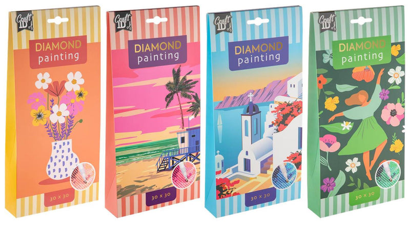 ギャラリービューアに画像をロードする, Craft id diamond painting 30x30cm 4 assorti