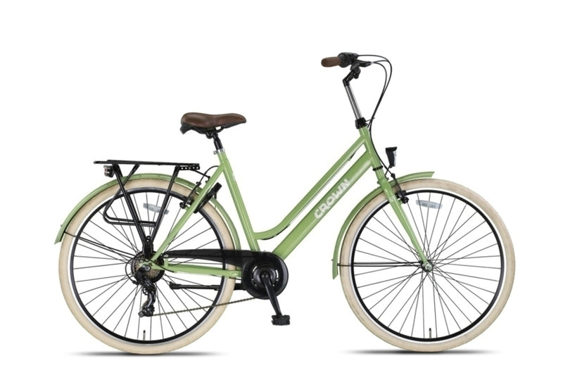 Load image into Gallery viewer, Crown new york 28 inch 53 cm dames 7v v-brakes groen