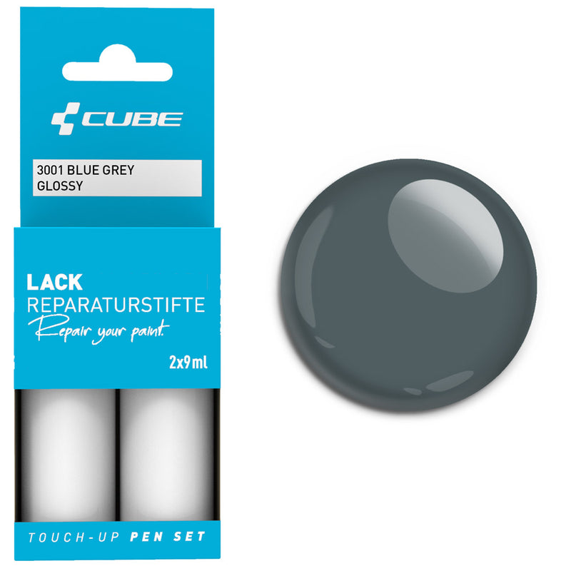 Afbeelding laden in galerijviewer, Cube touch-up pen set blue grey matt